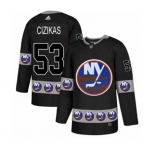 Adidas New York Islanders #53 Casey Cizikas Authentic Black Team Logo Fashion NHL Jersey