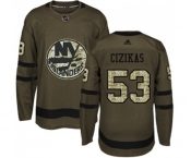 Adidas New York Islanders #53 Casey Cizikas Authentic Green Salute to Service NHL Jersey
