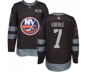 Adidas New York Islanders #7 Jordan Eberle Authentic Black 1917-2017 100th Anniversary NHL Jersey