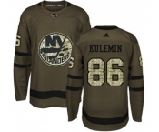 Adidas New York Islanders #86 Nikolay Kulemin Authentic Green Salute to Service NHL Jersey