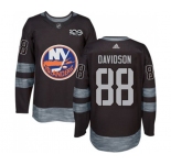 Adidas New York Islanders #88 Brandon Davidson Authentic Black 1917-2017 100th Anniversary NHL Jersey
