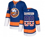 Adidas New York Islanders #88 Brandon Davidson Authentic Royal Blue USA Flag Fashion NHL Jersey