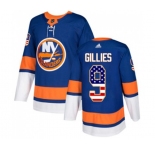 Adidas New York Islanders #9 Clark Gillies Authentic Royal Blue USA Flag Fashion NHL Jersey