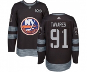 Adidas New York Islanders #91 John Tavares Premier Black 1917-2017 100th Anniversary NHL Jersey