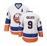 CCM New York Islanders #9 Clark Gillies Authentic White Throwback NHL Jersey