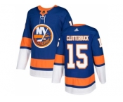 Men Adidas New York Islanders #15 Cal Clutterbuck Royal Blue Home Authentic Stitched NHL Jersey