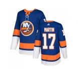 Men Adidas New York Islanders #17 Matt Martin Royal Blue Home Authentic Stitched NHL Jersey
