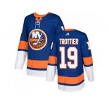 Men Adidas New York Islanders #19 Bryan Trottier Royal Blue Home Authentic Stitched NHL Jersey