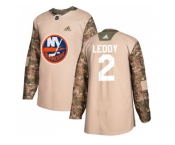 Men Adidas New York Islanders #2 Nick Leddy Camo Authentic 2017 Veterans Day Stitched NHL Jersey