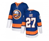 Men Adidas New York Islanders #27 Anders Lee Royal Blue Home Authentic Stitched NHL Jersey