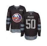 Men Adidas New York Islanders #50 Adam Pelech Black 1917-2017 100th Anniversary Stitched NHL Jersey