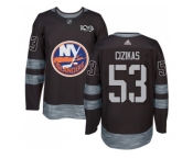 Men Adidas New York Islanders #53 Casey Cizikas Black 1917-2017 100th Anniversary Stitched NHL Jersey