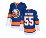 Men Adidas New York Islanders #55 Johnny Boychuk Royal Blue Home Authentic Stitched NHL Jersey