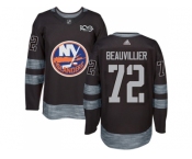 Men Adidas New York Islanders #72 Anthony Beauvillier Black 1917-2017 100th Anniversary Stitched NHL Jersey