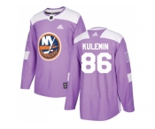 Men Adidas New York Islanders #86 Nikolay Kulemin Purple Authentic Fights Cancer Stitched NHL Jersey