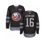 Men's Adidas New York Islanders #16 Pat LaFontaine Authentic Black 1917-2017 100th Anniversary NHL Jersey