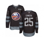 Men's Adidas New York Islanders #25 Jason Chimera Authentic Black 1917-2017 100th Anniversary NHL Jersey