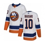 Men's Islanders #10 Derek Brassard White Road Authentic Stitched Hockey Jersey