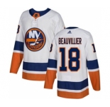 Men's Islanders #18 Anthony Beauvillier White Road Authentic Stitched Hockey Jersey
