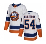 Men's Islanders #54 Oliver Wahlstrom White Road Authentic Stitched Hockey Jersey