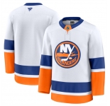 Men's New York Islanders Blank White 2024-25 Away Stitched Hockey Jersey
