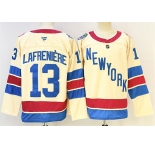 Men's New York Rangers #13 Alexis Lafreniere Beige 2025-26 Winter Classic Stitched Hockey Jersey