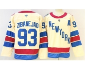 Men's New York Rangers #93 Mika Zibanejad Beige 2025-26 Winter Classic With A Patch Stitched Hockey Jersey