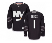 Men's Reebok New York Islanders #1 Thomas Greiss Authentic Black Third NHL Jersey
