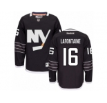 Men's Reebok New York Islanders #16 Pat LaFontaine Authentic Black Third NHL Jersey