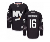 Men's Reebok New York Islanders #16 Pat LaFontaine Authentic Black Third NHL Jersey