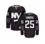 Men's Reebok New York Islanders #25 Jason Chimera Authentic Black Third NHL Jersey