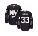 Men's Reebok New York Islanders #33 Christopher Gibson Authentic Black Third NHL Jersey