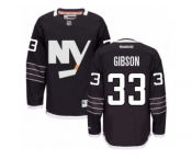 Men's Reebok New York Islanders #33 Christopher Gibson Authentic Black Third NHL Jersey