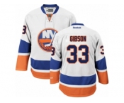 Men's Reebok New York Islanders #33 Christopher Gibson Authentic White Away NHL Jersey