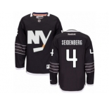 Men's Reebok New York Islanders #4 Dennis Seidenberg Authentic Black Third NHL Jersey