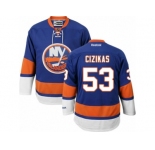 Men's Reebok New York Islanders #53 Casey Cizikas Authentic Royal Blue Home NHL Jersey