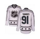 Men's Reebok New York Islanders #91 John Tavares Authentic White Metropolitan Division 2017 All-Star NHL Jersey