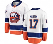 New York Islanders #17 Matt Martin Fanatics Branded White Away Breakaway NHL Jersey