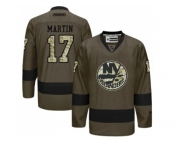 New York Islanders #17 Matt Martin Green Salute to Service Stitched NHL Jersey