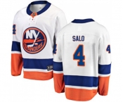New York Islanders #4 Robin Salo Fanatics Branded White Away Breakaway NHL Jersey