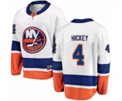 New York Islanders #4 Thomas Hickey Fanatics Branded White Away Breakaway NHL Jersey