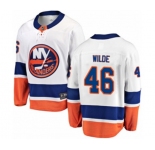 New York Islanders #46 Bode Wilde Fanatics Branded White Away Breakaway NHL Jersey