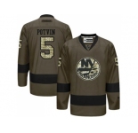 New York Islanders #5 Denis Potvin Green Salute to Service Stitched NHL Jersey