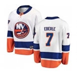 New York Islanders #7 Jordan Eberle Fanatics Branded White Away Breakaway NHL Jersey