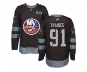 New York Islanders #91 John Tavares Black 1917-2017 100th Anniversary Stitched NHL Jersey