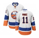 Reebok New York Islanders #11 Shane Prince Authentic White Away NHL Jersey