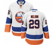 Reebok New York Islanders #29 Brock Nelson Authentic White Away NHL Jersey