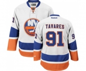 Reebok New York Islanders #91 John Tavares Authentic White Away NHL Jersey