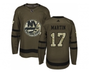 didas New York Islanders #17 Matt Martin Green Salute to Service Stitched NHL Jersey