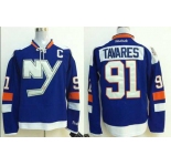 nhl jerseys new york Islanders #91 tavares blue[2014 new stadium][patch C]